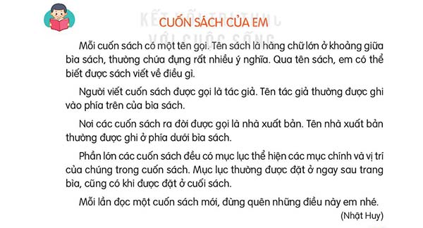 Cuốn sách của em - Gia sư lớp 2 giải bài tập tiếng Việt