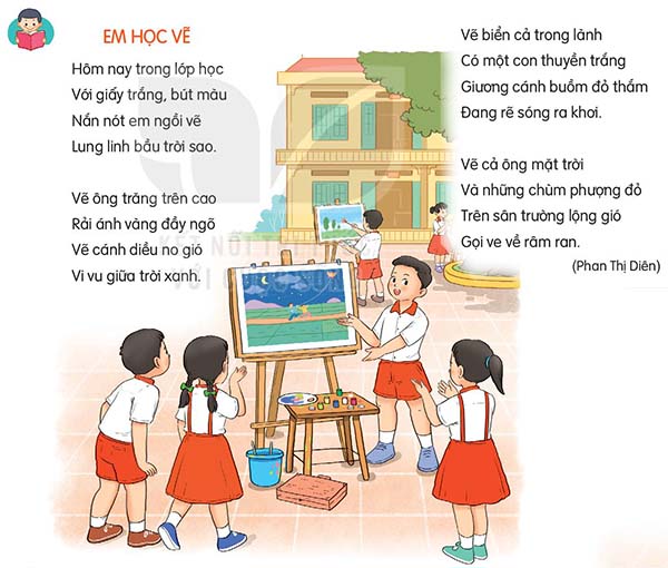 Giải Bài Tập Tiếng Việt Lớp 2 – Bài 14 Em Học Vẽ – Đi Học Vui Sao