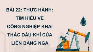 Thực hành: Tìm hiểu về công nghiệp khai thác dầu khí của Liên bang Nga - Địa lí 11 Kết Nối Tri Thức